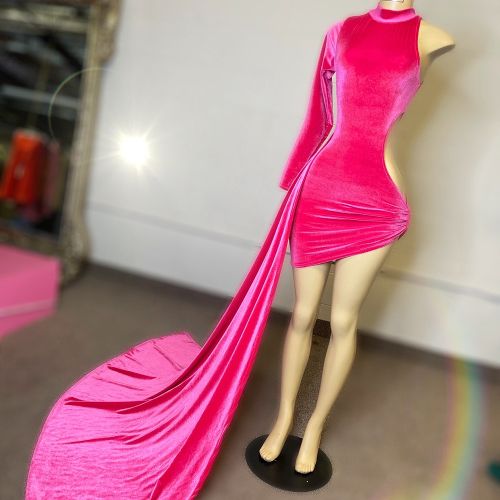 Pink handmade dress